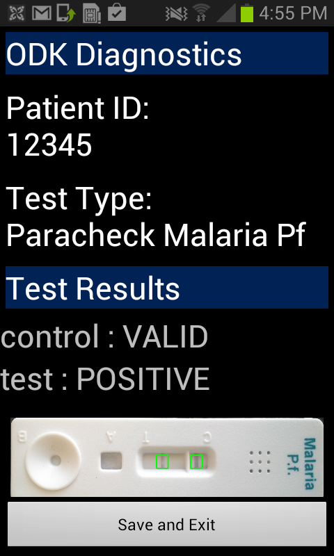 Figure 2: Screenshot RDT Results